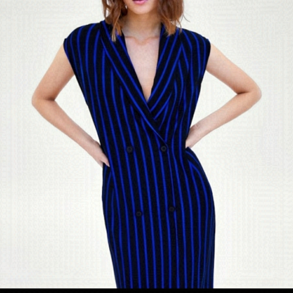 ZARA Striped Waistcoat‎ dress